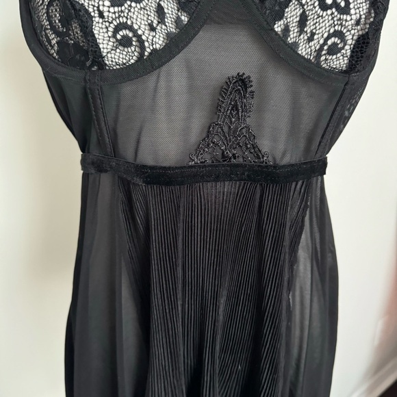 Coquette babydoll slip dress mini black lace goth punk M - Picture 6 of 7
